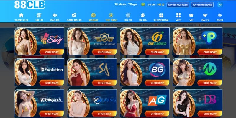 Sơ lược về sảnh casino 88CLB